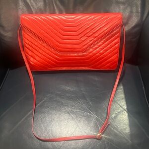 Elegant Red Quilted Crossbody Bag